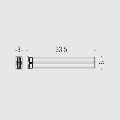 Полотенцедержатель COLOMBO DESIGN LOOK B1612 двойной