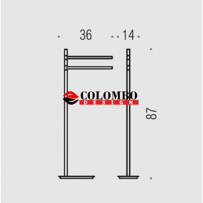 Стойка COLOMBO DESIGN SQUARE B9901 напольная с полотенцедержателем