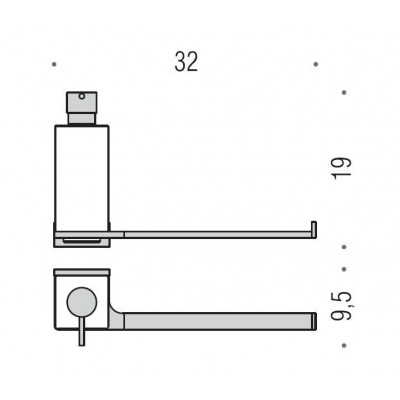 Полотенцедержатель с дозатором COLOMBO DESIGN LOOK B1674.NM настенный