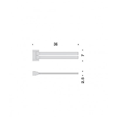 Полотенцедержатель COLOMBO DESIGN LINK B2413 двойной