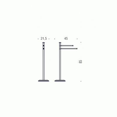 Стойка COLOMBO DESIGN PORTOFINO B3238 с полотенцедержателем