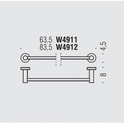 Полотенцедержатель COLOMBO DESIGN PLUS W4911 широкий