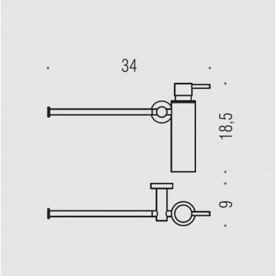 Полотенцедержатель с дозатором COLOMBO DESIGN PLUS W4975.NM настенный