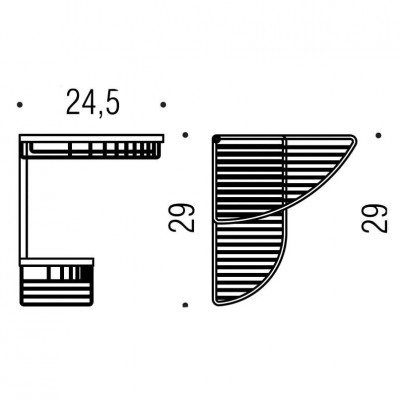 Полочка корзинка COLOMBO DESIGN ANGOLARI B9607 угловая двойная