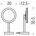 Косметическое зеркало COLOMBO DESIGN SPECCHI Complementi  B9750 настольное с подсветкой увеличение 3 раза питание от розетки
