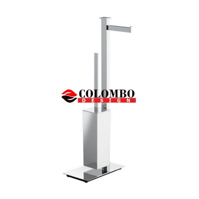 Стойка COLOMBO DESIGN UNITS B9107D напольная с держателем туалетной бумаги и ершиком