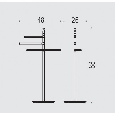 Стойка COLOMBO DESIGN PLANETS B9803 с полотенцедержателем тройным