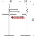 Стойка COLOMBO DESIGN ISOLE B9415N напольная с 3 полотенцедержателями