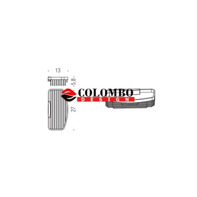 Полочка корзинка COLOMBO DESIGN ANGOLARI B9647 одинарная съемная