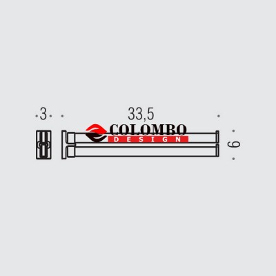 Полотенцедержатель COLOMBO DESIGN LOOK B1612 двойной