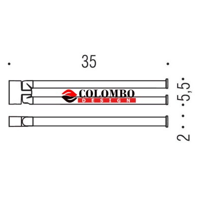 Полотенцедержатель COLOMBO DESIGN LULU B6212.GOLD двойной