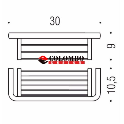 Полочка корзинка COLOMBO DESIGN LULU B6232.GOLD одинарная