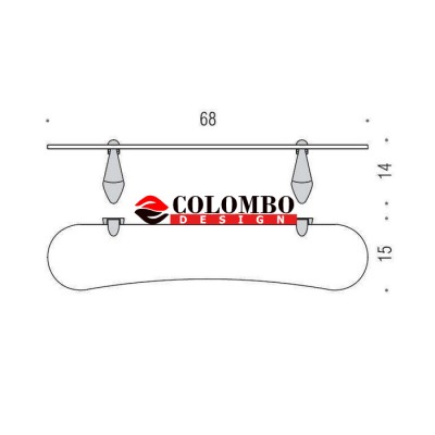 Полочка COLOMBO DESIGN KHALA B1816 стеклянная
