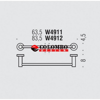 Полотенцедержатель COLOMBO DESIGN PLUS W4912.NM широкий