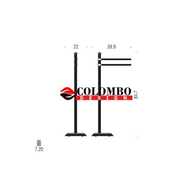 Стойка COLOMBO DESIGN HERMITAGE B3338 с полотенцедержателем