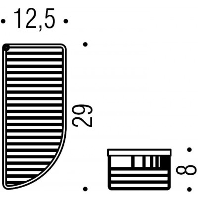 Полочка корзинка COLOMBO DESIGN ANGOLARI B9608 одинарная