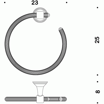 Полотенцедержатель COLOMBO DESIGN HERMITAGE B3331 BR кольцо