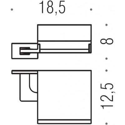 Держатель туалетной бумаги COLOMBO DESIGN LOOK B1691.NM с крышкой