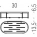 Полочка корзинка COLOMBO DESIGN ANGOLARI B9641 одинарная съемная