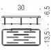 Полочка корзинка COLOMBO DESIGN ANGOLARI B9640 одинарная съемная
